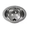 Nantucket Sinks 13 Inch Hand Hammered Stailess Steel Round Undermount Bathroom Sink With Overflow ROS-OF - alternate 5